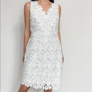 NWT LOFT White Lace Overlay Dress